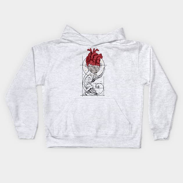 heart of stone Kids Hoodie by PaperHead